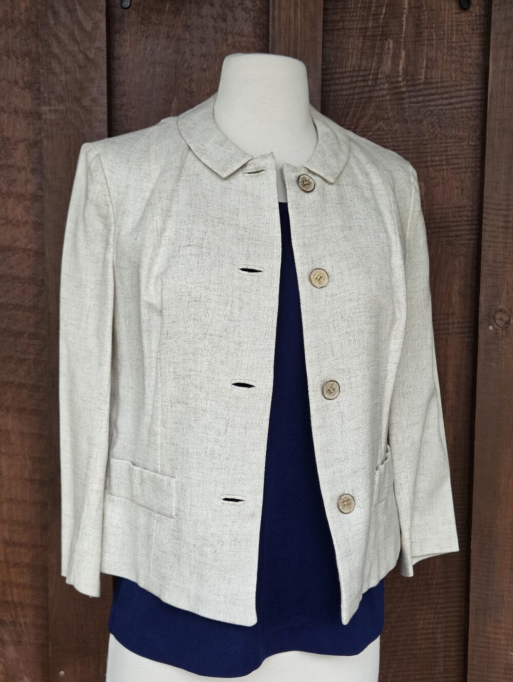 Vintage Weathervane Tailored Linen Blazer Jacket
